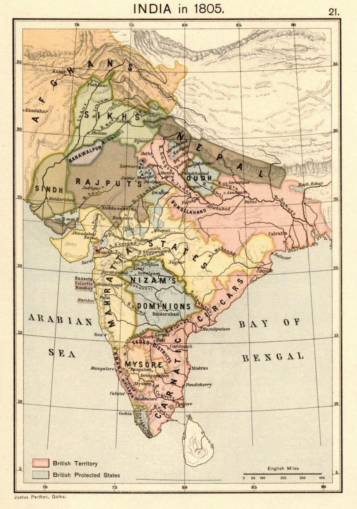 মানচিত্র, নেপাল, আগে 1816