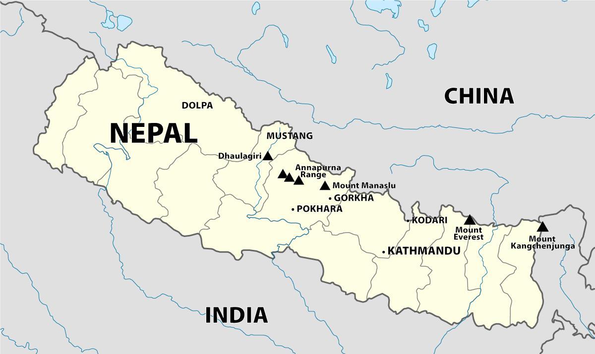 মানচিত্র নেপাল হিমালয়
