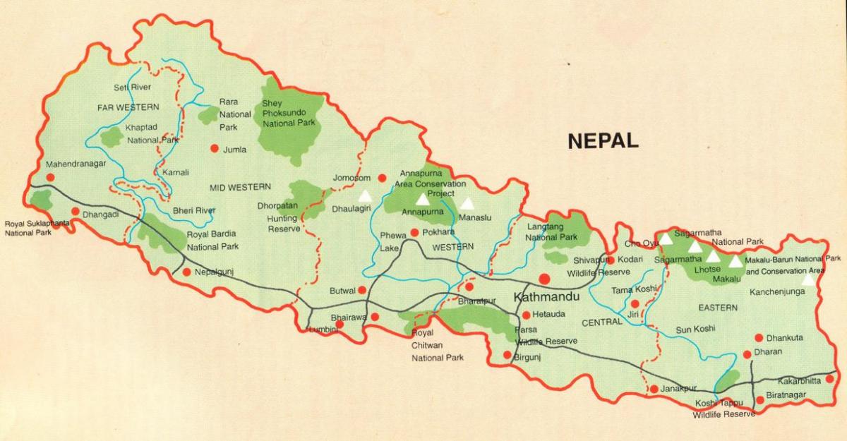 মানচিত্র, পর্যটন pokhara নেপাল
