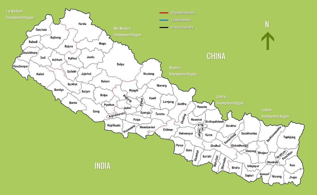 নেপালের পর্যটন আকর্ষণ মানচিত্র