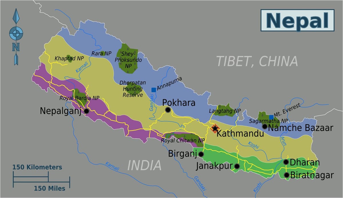 ভৌগলিক মানচিত্র, নেপাল