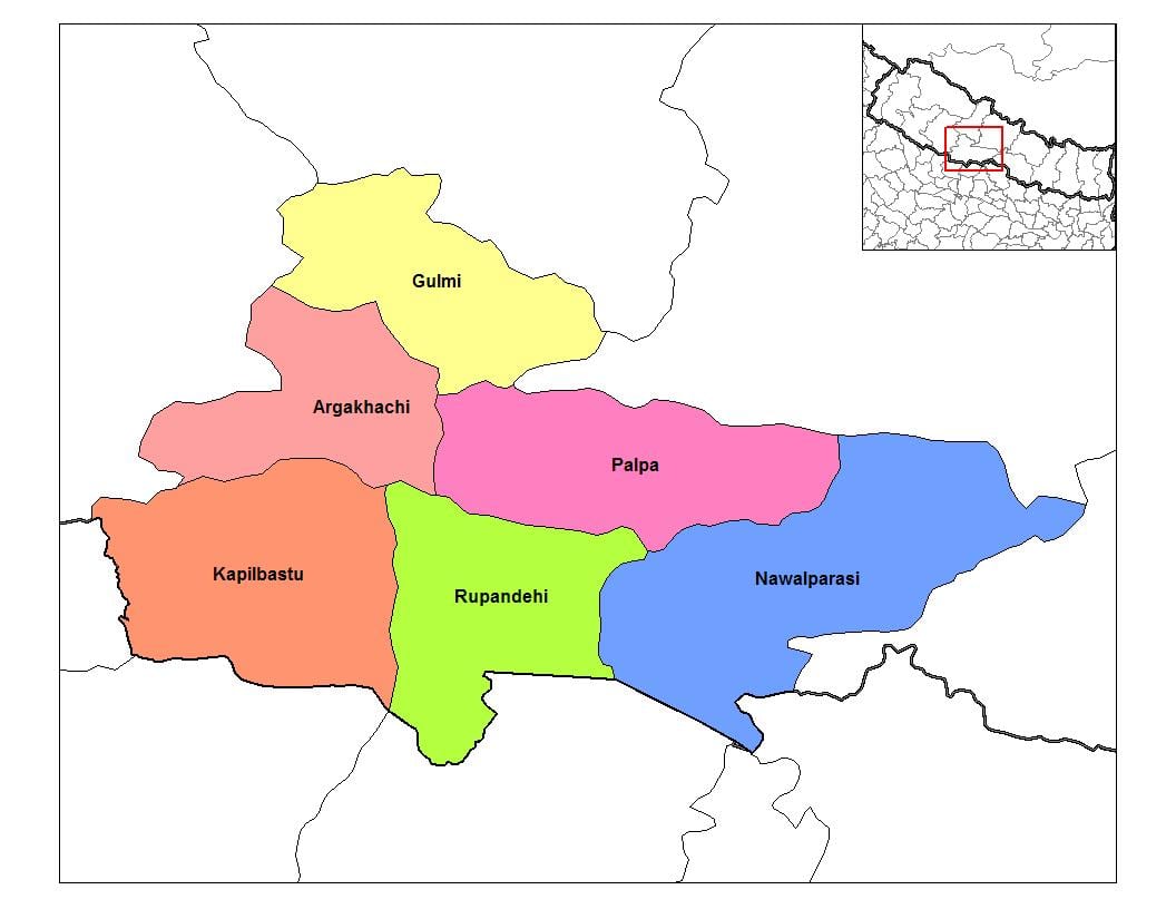 মানচিত্র rupandehi নেপাল