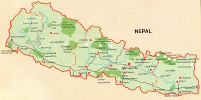 মানচিত্র নেপাল পর্যটন গাইড