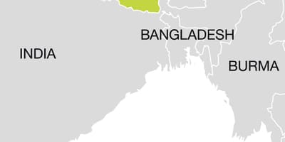 বিশ্বের মানচিত্র দেখাচ্ছে, নেপাল