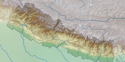 মানচিত্র শারীরিক নেপাল